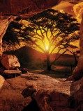 Consalnet Barlangból kilátás a naplementére poszter, fotótapéta, Vlies (184x254 cm, álló)