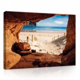 Consalnet Barlangból kilátás a Tengerpartra, vászonkép, 70x50 cm méretben