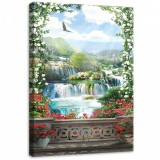 Consalnet Erkélyről kilátás a Vízesésre, vászonkép, 50x70 cm méretben