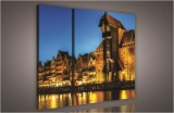 Consalnet Esti város, 3 darabos vászonkép, 90x80 cm méretben