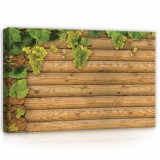 Consalnet Fa gerendák szőlővel, vászonkép, 60x40 cm méretben