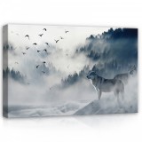 Consalnet Farkasok a ködben, vászonkép, 60x40 cm méretben