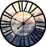 Consalnet Felhők az óra mögött vlies poszter, fotótapéta 10109VEZ1 /208x208 cm/