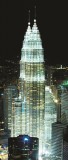 Consalnet Felhőkarcoló az éjszakában vlies poszter, fotótapéta 276VET /91x211 cm/