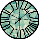 Consalnet Háromszögek az óra mögött vlies poszter, fotótapéta 10633VEZ1 /208x208 cm/