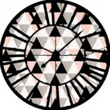 Consalnet Háromszögek az óra mögött vlies poszter, fotótapéta 10635VEZ1 /208x208 cm/