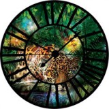 Consalnet Jaguár az óra mögött vlies poszter, fotótapéta 10212VEZ1 /208x208 cm/