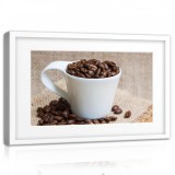 Consalnet Kávészemek és csésze, vászonkép, 60x40 cm méretben