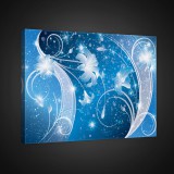 Consalnet Kék liliom minta, vászonkép, 60x40 cm méretben