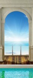 Consalnet Kilátás boltíven keresztül vlies poszter, fotótapéta 1527VET /91x211 cm/