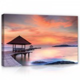 Consalnet Móló a naplementében, vászonkép, 60x40 cm méretben