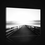 Consalnet Móló fekete-fehér, vászonkép, 60x40 cm méretben