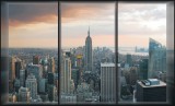 Consalnet New York ablakból poszter, fotótapéta, Vlies (416 x 254 cm)