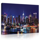 Consalnet New York este, vászonkép, 60x40 cm méretben