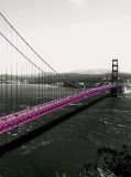 Consalnet Pink Golden Gate Bridge poszter, fotótapéta, Vlies (206x275 cm, álló)