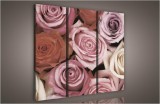 Consalnet Rózsák, 3 darabos vászonkép, 90x80 cm méretben