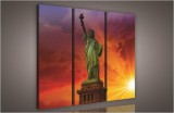 Consalnet Szabadság szobor, New York, 3 darabos vászonkép, 90x80 cm méretben