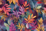 Consalnet Szines levél kavalkád poszter, fotótapéta, Vlies (350 x 250 cm)