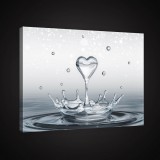 Consalnet Szív alakú vízcsepp, vászonkép, 60x40 cm méretben