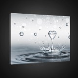 Consalnet Szív alakú vízcsepp, vászonkép, 60x40 cm méretben