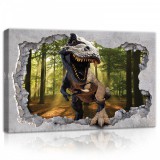 Consalnet T-Rex az erdőben, vászonkép, 60x40 cm méretben