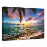 Consalnet Tengerpart a naplementében, vászonkép, 70x50 cm méretben