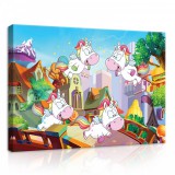 Consalnet Unikornisok, vászonkép, 70x50 cm méretben