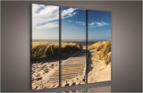 Consalnet Út a tengerpartra, 3 darabos vászonkép, 90x80 cm méretben