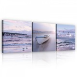 Consalnet Vászonkép 3 darabos, Tenger, 3 db 25x25 cm méret