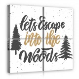 Consalnet Vászonkép 4 darabos, Into the woods 50x50 cm méretben