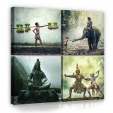 Consalnet Vászonkép 4 darabos, Keleti hangulat 50x50 cm méretben