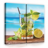 Consalnet Vászonkép 4 darabos, Mohito 50x50 cm méretben