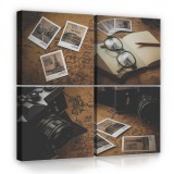 Consalnet Vászonkép 4 darabos, Régi fotózás 50x50 cm méretben