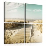 Consalnet Vászonkép 4 darabos, Út a tengerpartra 50x50 cm méretben