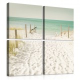 Consalnet Vászonkép 4 darabos, Út a tengerpartra 50x50 cm méretben