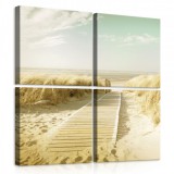 Consalnet Vászonkép 4 darabos, Út a tengerpartra 50x50 cm méretben
