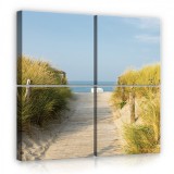 Consalnet Vászonkép 4 darabos, Út a tengerpartra 50x50 cm méretben