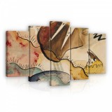 Consalnet Vászonkép 5 darabos, Absztrakt minta kavalkád 100x60 cm méretben