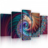 Consalnet Vászonkép 5 darabos, Absztrakt minták, óvárdesign 100x60 cm méretben