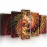 Consalnet Vászonkép 5 darabos, Absztrakt minták, óvárdesign 100x60 cm méretben