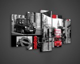 Consalnet Vászonkép 5 darabos, Angol kép kockák 100x60 cm méretben