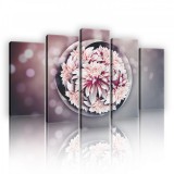 Consalnet Vászonkép 5 darabos, Átlátszó gömbben a virág 100x60 cm méretben