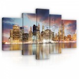 Consalnet Vászonkép, 5 darabos, Brooklyn fényei 170x100 cm méretben