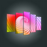 Consalnet Vászonkép 5 darabos, Csiga motívum 3D-ben 100x60 cm méretben