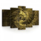 Consalnet Vászonkép 5 darabos, Csigaház lenyomat 100x60 cm méretben