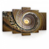 Consalnet Vászonkép 5 darabos, Csigalépcső 100x60 cm méretben