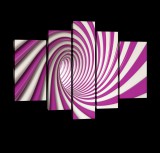 Consalnet Vászonkép, 5 darabos, Csíkos alagút 170x100 cm méretben