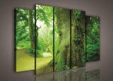 Consalnet Vászonkép, 5 darabos Erdei fa 150x100 cm méretben