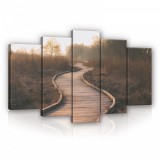 Consalnet Vászonkép 5 darabos, Erdei ösvény 100x60 cm méretben