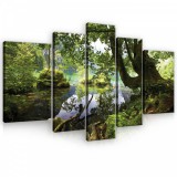 Consalnet Vászonkép, 5 darabos, Erdei patak 170x100 cm méretben